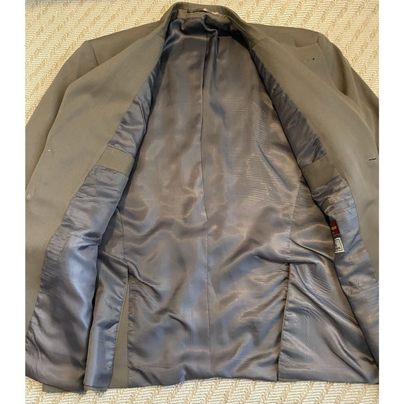 Vtg House of LaurencePur International Suit Jacket Mens 46 Gray Wool Sports Coat - Picture 7 of 13